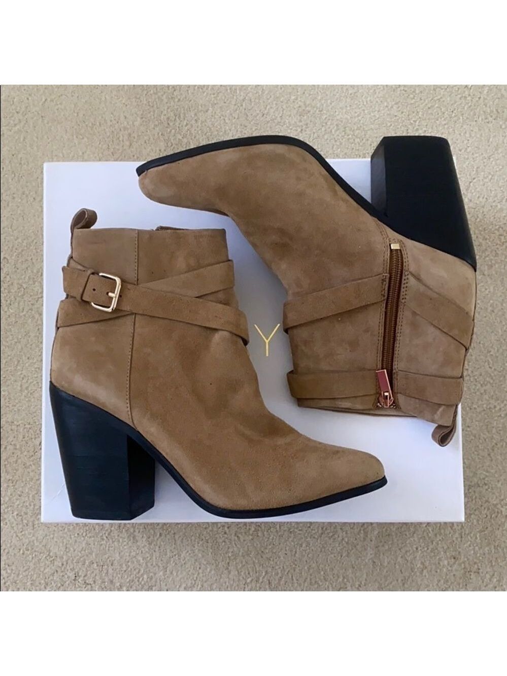 NIB Raye Erin Suede Heeled Booties